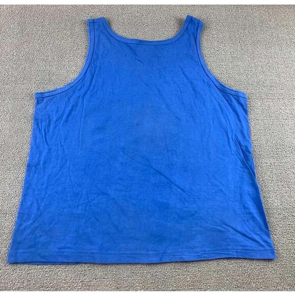 Disney Mickey & Co Goofy Varsity Tank Top Mens Large Blue 1 Graphic 90s Y2K - Picture 2 of 10